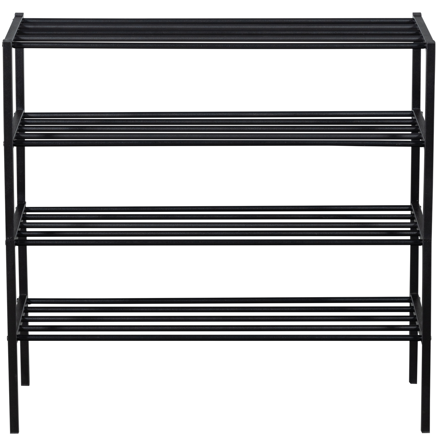 FERRO SHOE RACK STACK OF 2 METAL BLACK