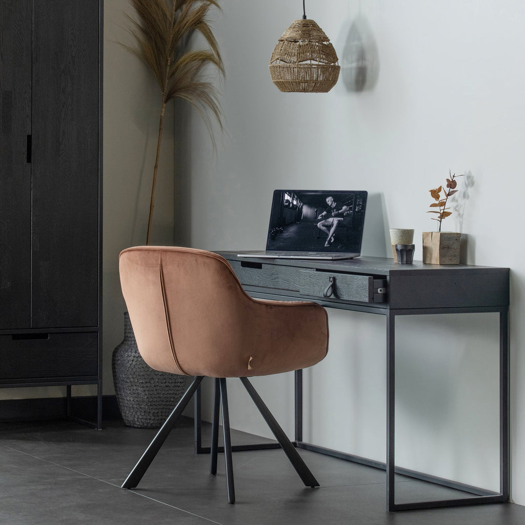 SILAS DESK ASH BRUSHED BLACKNIGHT [fsc]