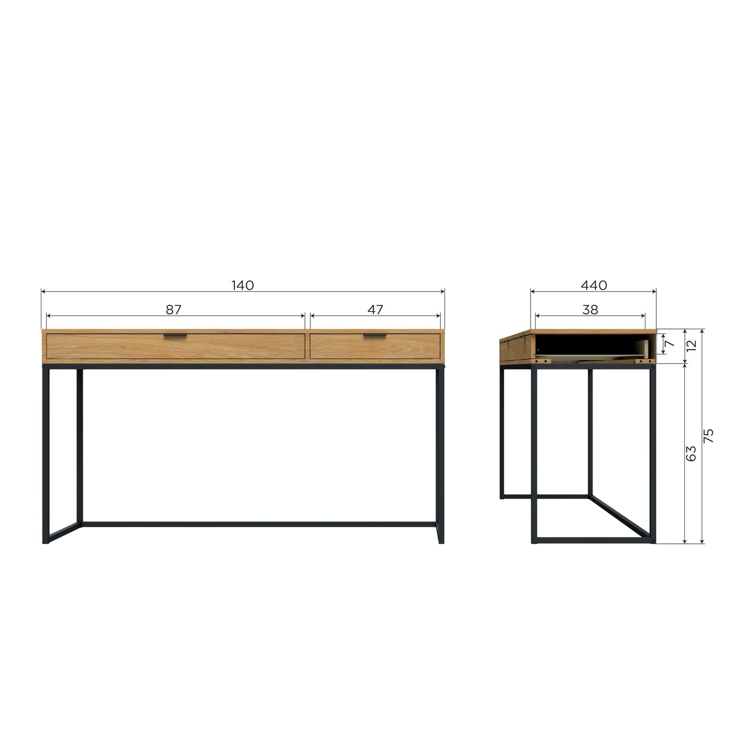 SILAS DESK OAK DECOR [fsc]