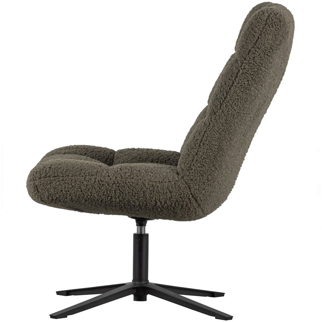 JOB SWIVEL ARMCHAIR TEDDY GREEN
