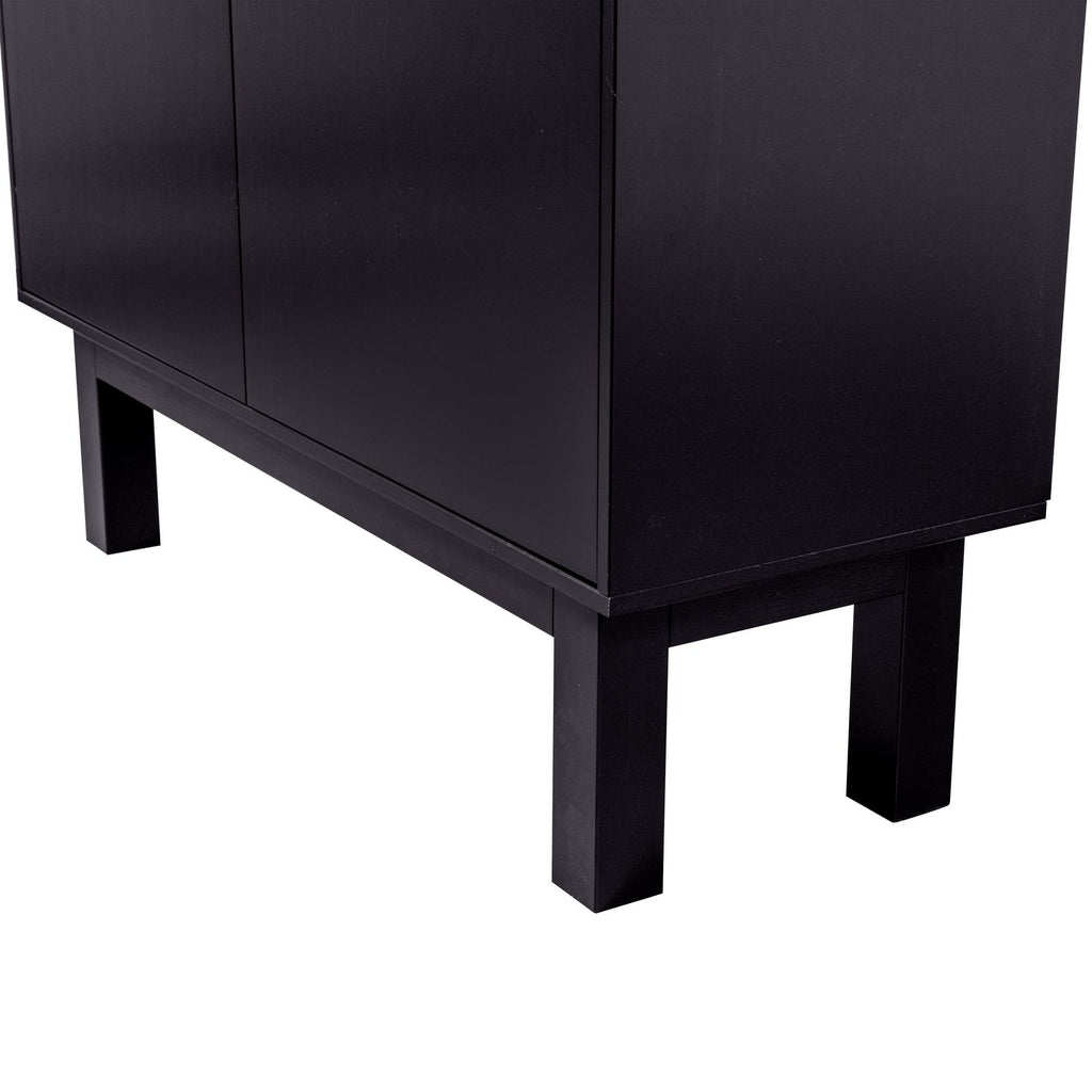 FINCA BUFFET / BAR CABINET PINE DEEP BLACK [fsc]