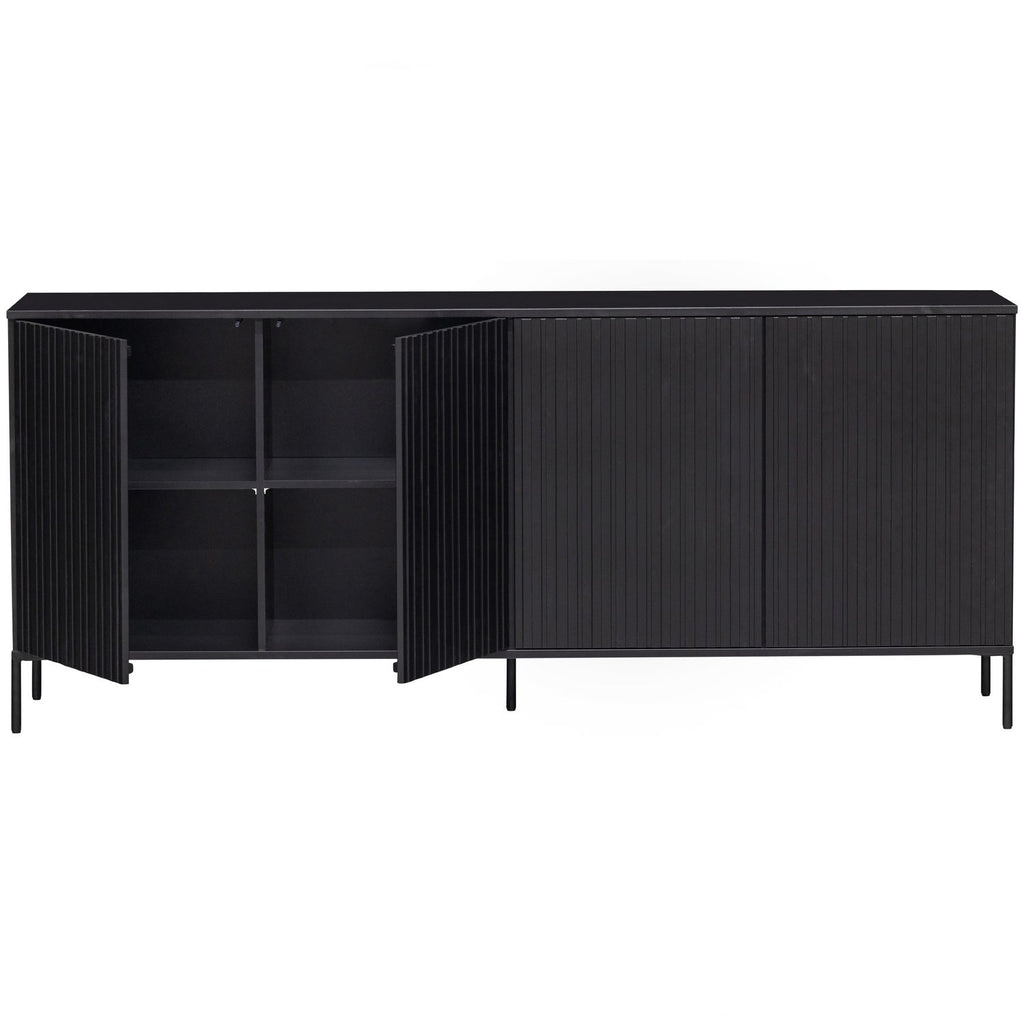 NEW GRAVURE SIDEBOARD 200 CM PINE BLACK [fsc]