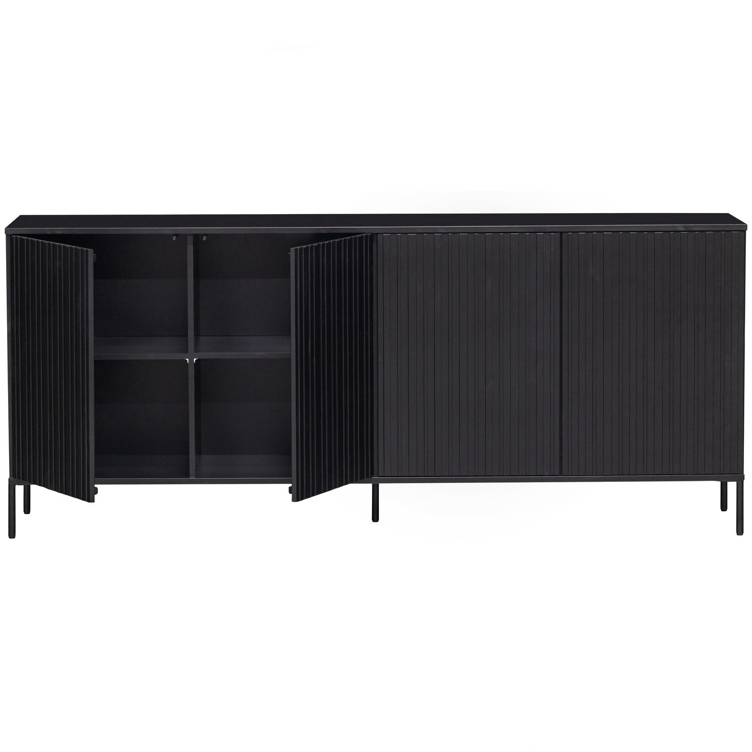 NEW GRAVURE SIDEBOARD 200 CM PINE BLACK [fsc]