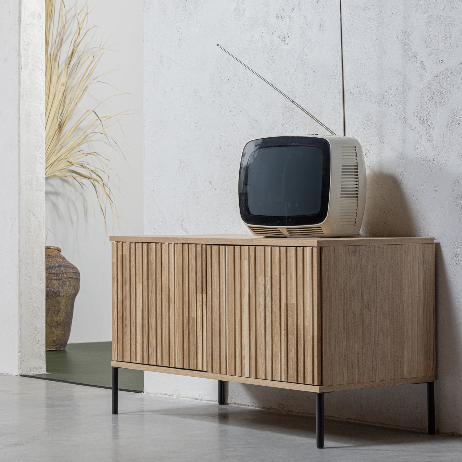 NEW GRAVURE TV UNIT 100 CM OAK NATUREL [fsc]