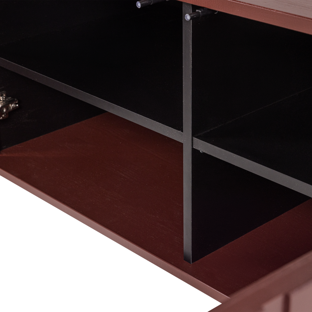 NEW GRAVURE TV UNIT 100 CM PINE BURGUNDY RED [fsc]