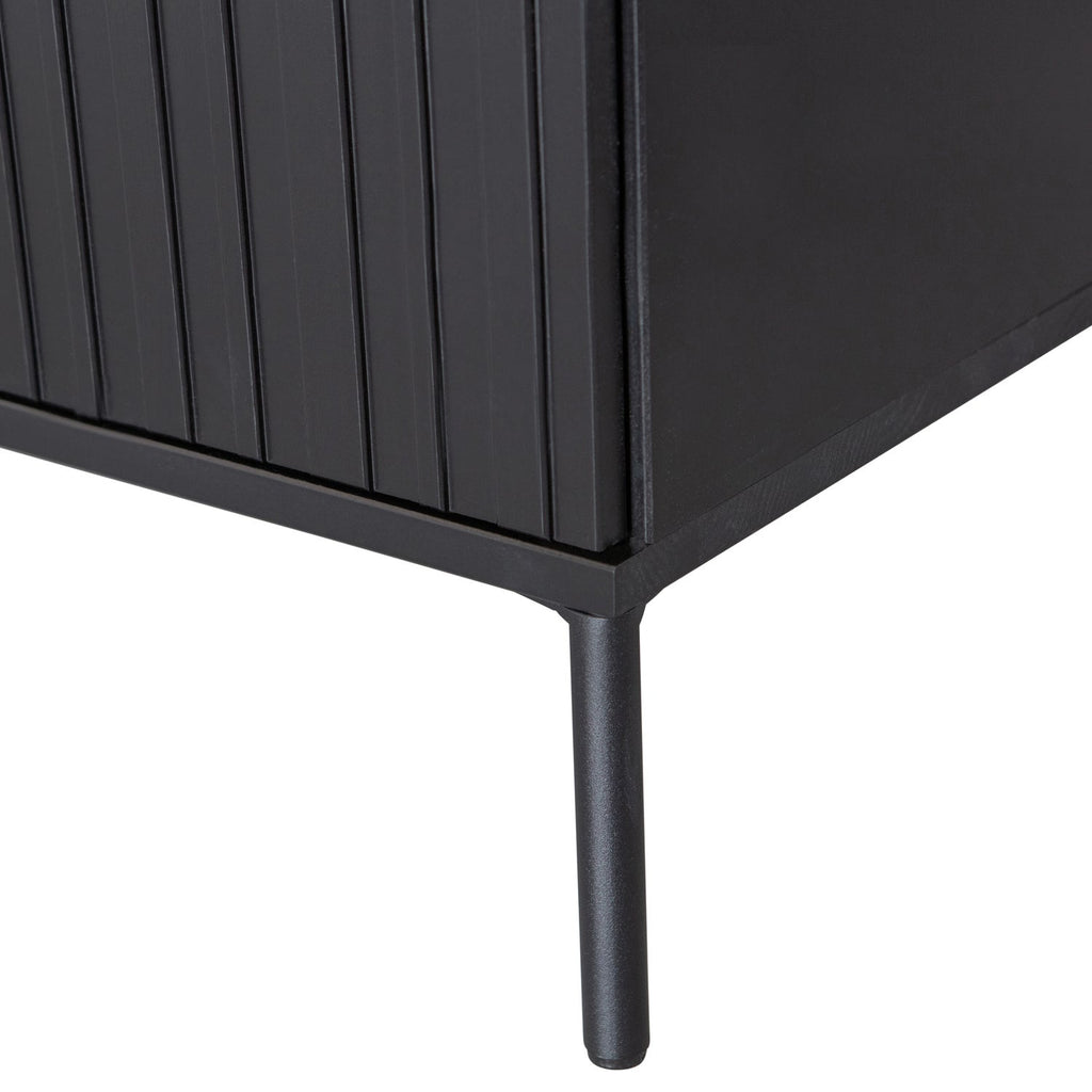 NEW GRAVURE TV UNIT 100 CM PINE BLACK [fsc]