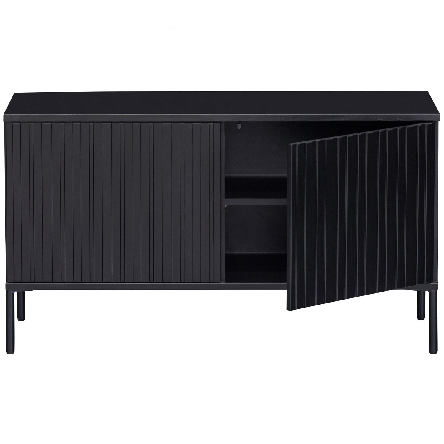 NEW GRAVURE TV UNIT 100 CM PINE BLACK [fsc]