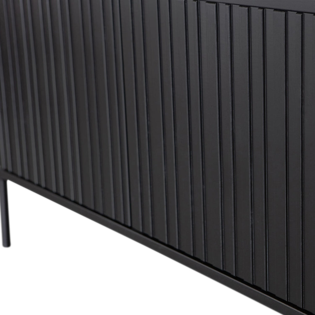 NEW GRAVURE TV UNIT 150 CM PINE BLACK [fsc]