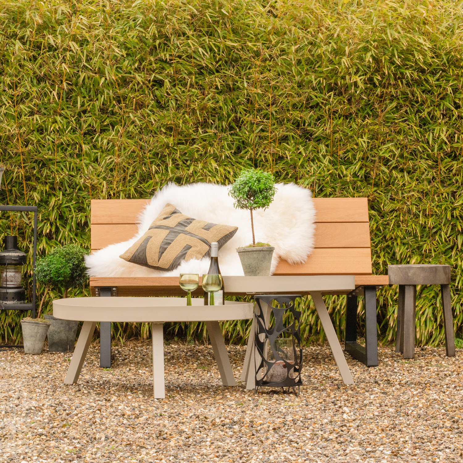 BANCO GARDEN BENCH AYOUS WOOD/METAL NATURAL [fsc]