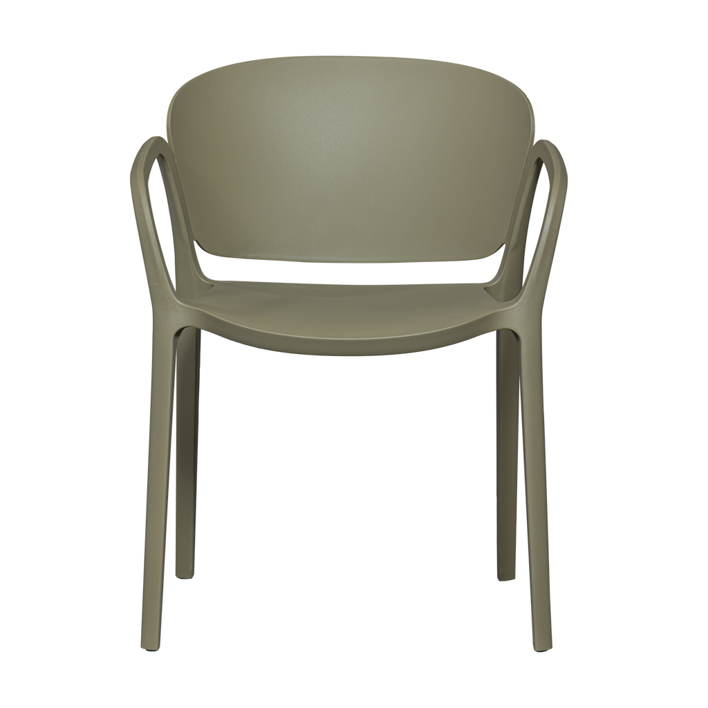 BENT GARDEN CHAIR PLASTIC GREEN
