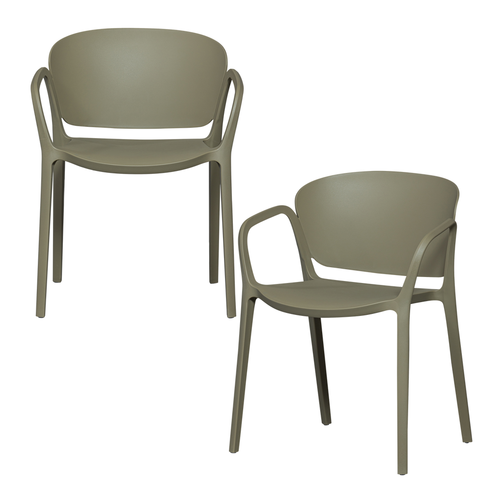BENT GARDEN CHAIR PLASTIC GREEN