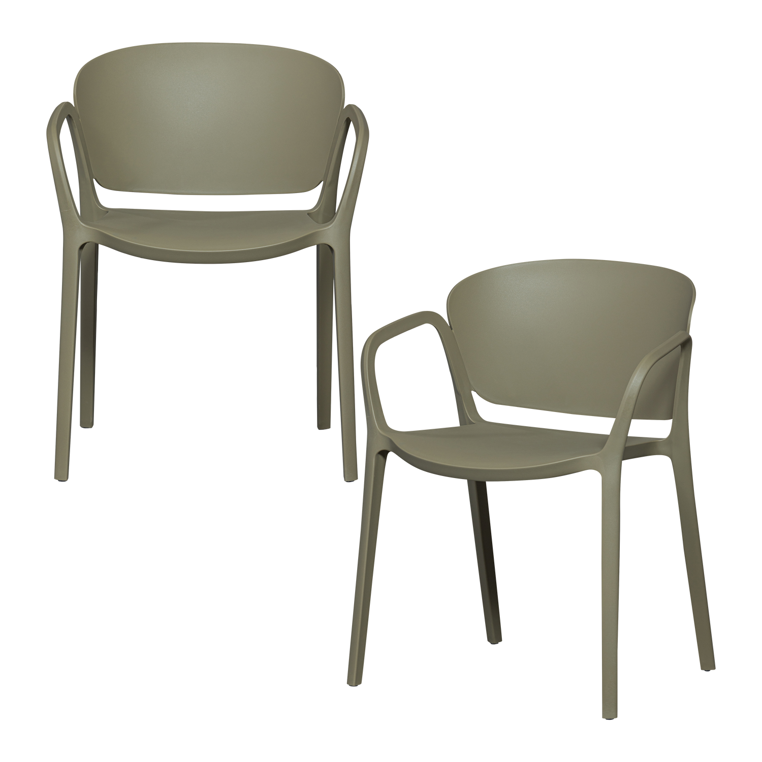 BENT GARDEN CHAIR PLASTIC GREEN