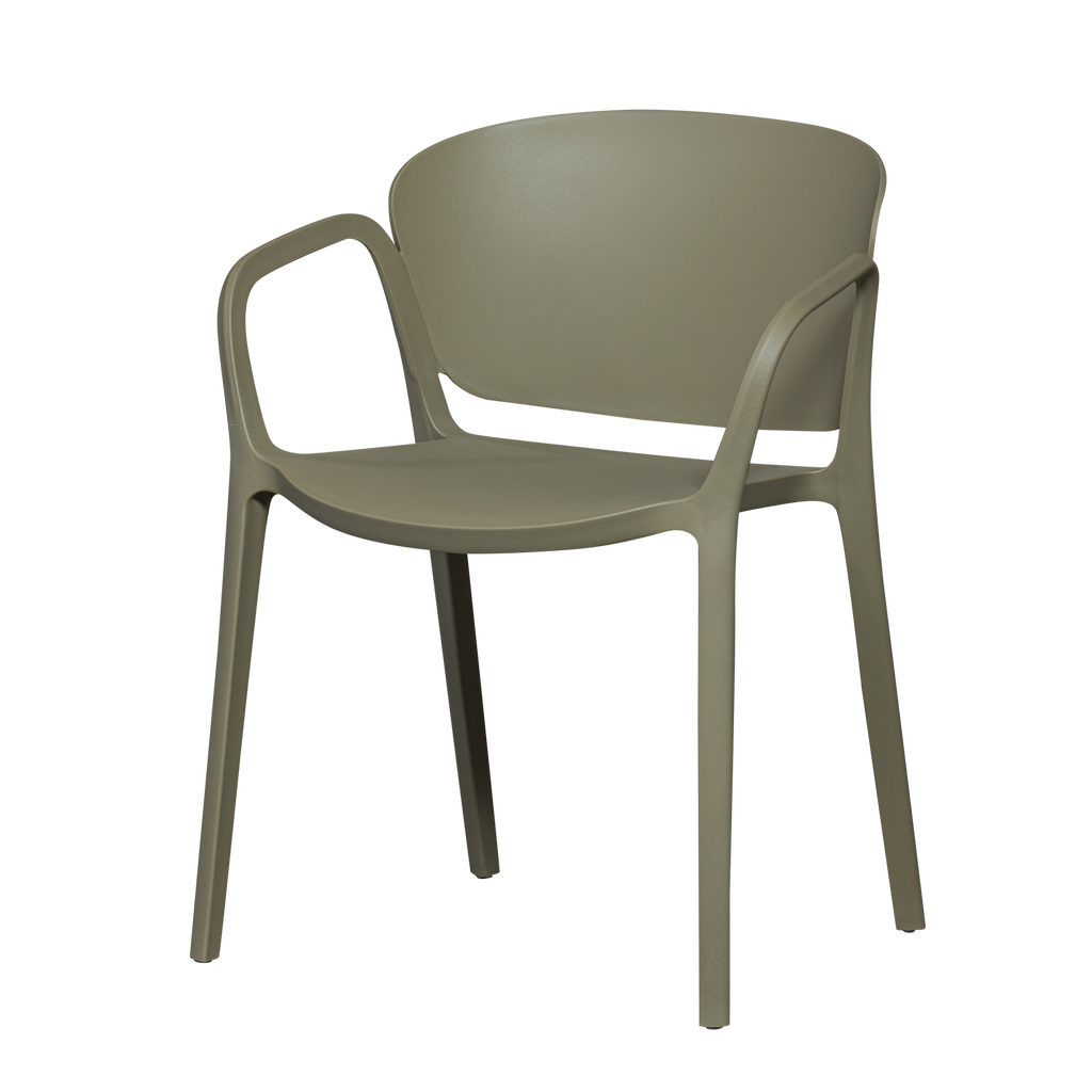BENT GARDEN CHAIR PLASTIC GREEN