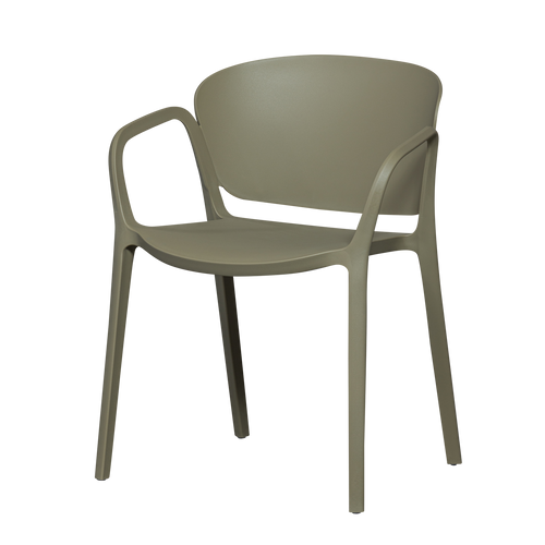 BENT GARDEN CHAIR PLASTIC GREEN