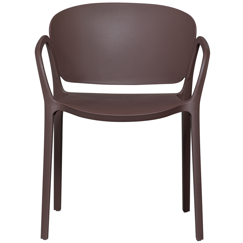BENT GARDEN CHAIR PLASTIC PURPLE/BROWN