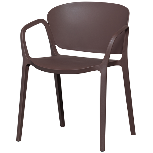 BENT GARDEN CHAIR PLASTIC PURPLE/BROWN