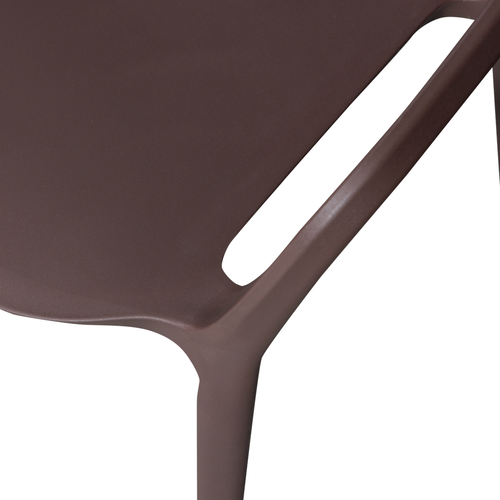 BENT GARDEN CHAIR PLASTIC PURPLE/BROWN