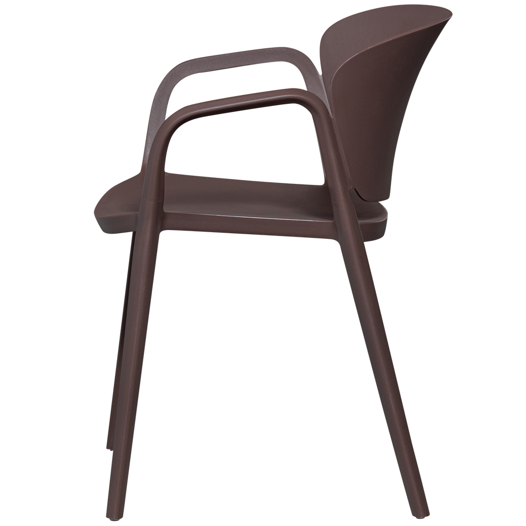 BENT GARDEN CHAIR PLASTIC PURPLE/BROWN