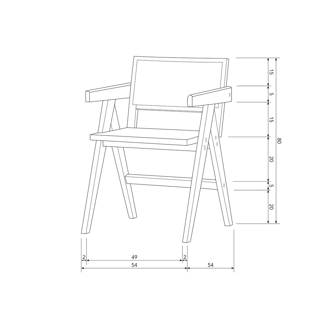 GUNN DINING CHAIR RATTAN/WOOD BLACK