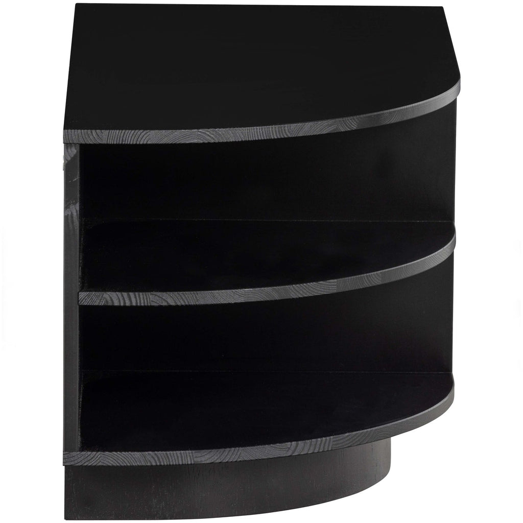 FINCA TV UNIT ROUND LEFT 78 CM PINE DEEP BLACK [fsc]