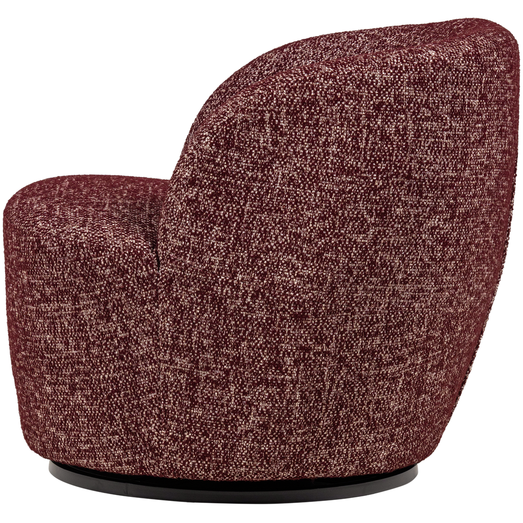 SERRA SWIVEL CHAIR BURGUNDY RED MELANGE