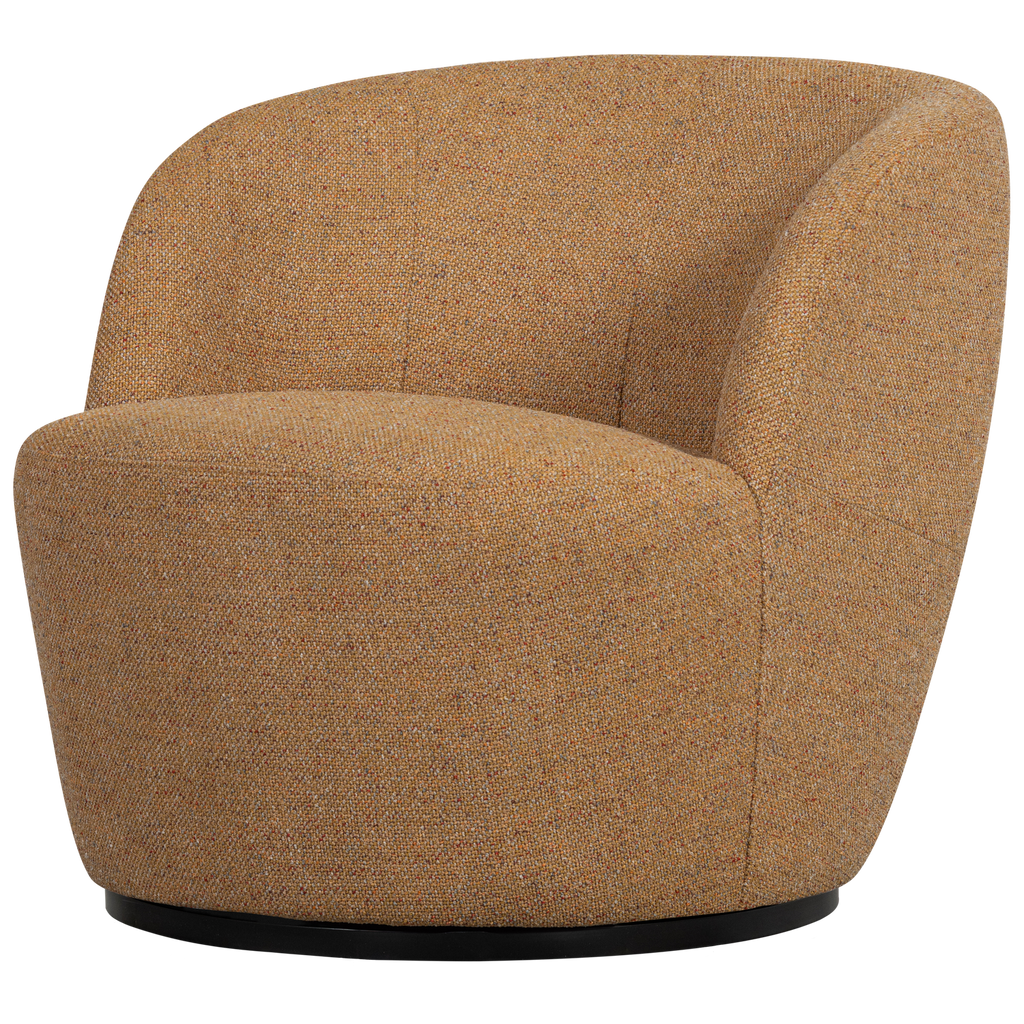 SERRA SWIVEL CHAIR WOVEN FABRIC CURRY MELANGE