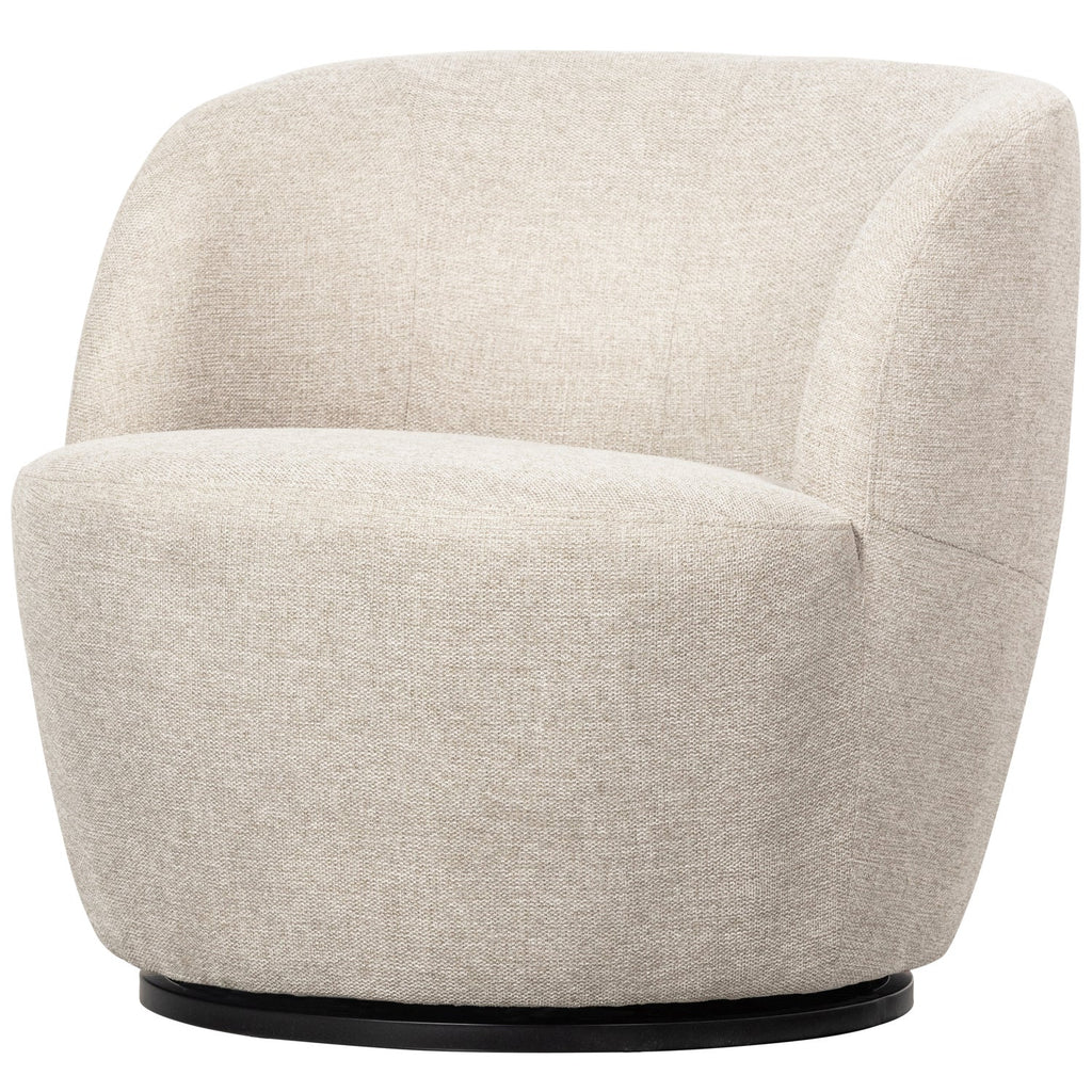SERRA SWIVEL CHAIR WOVEN FABRIC OFF WHITE