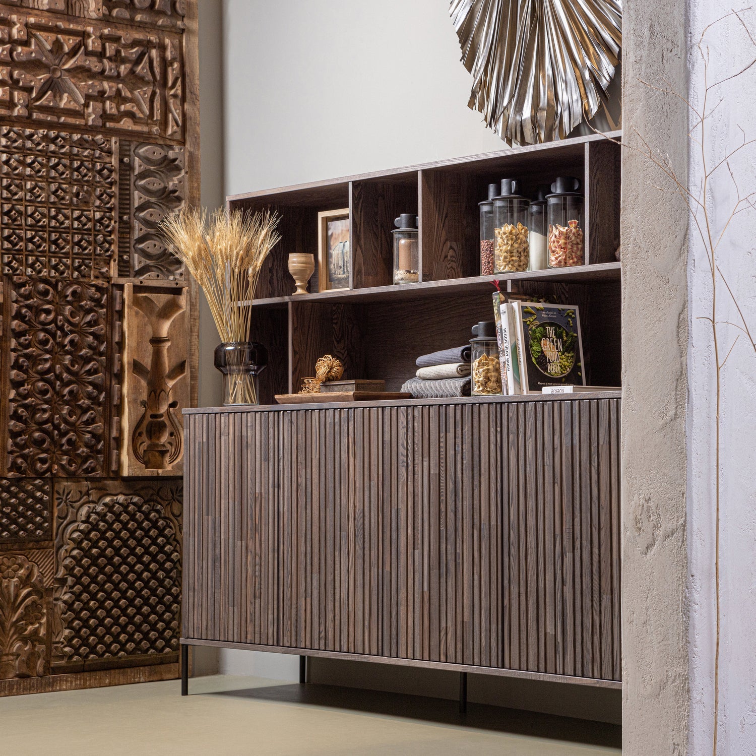 NEW GRAVURE WALL CABINET ASH VENEER ESPRESSO [fsc]