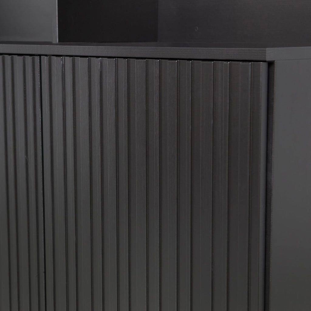 NEW GRAVURE WALL CABINET PINE BLACK [fsc]