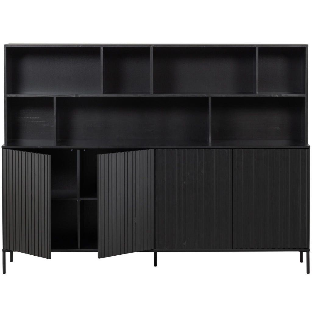 NEW GRAVURE WALL CABINET PINE BLACK [fsc]