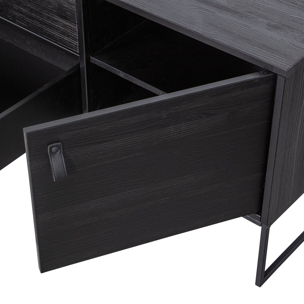 SILAS TV UNIT 180CM ASH BRUSHED BLACKNIGHT [fsc]