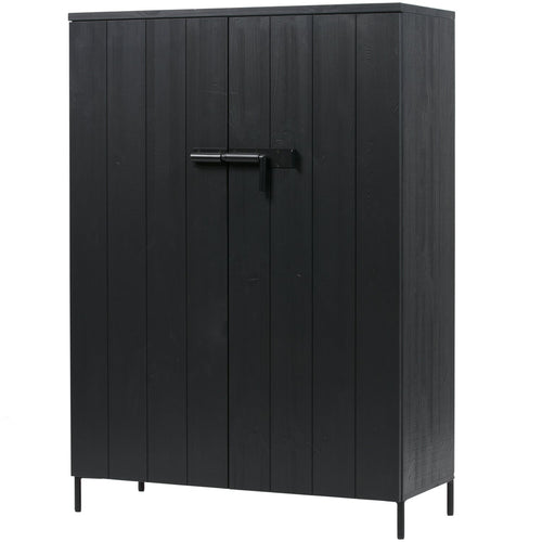 BRUUT 2 DOOR CABINET PINE BLACK [fsc]