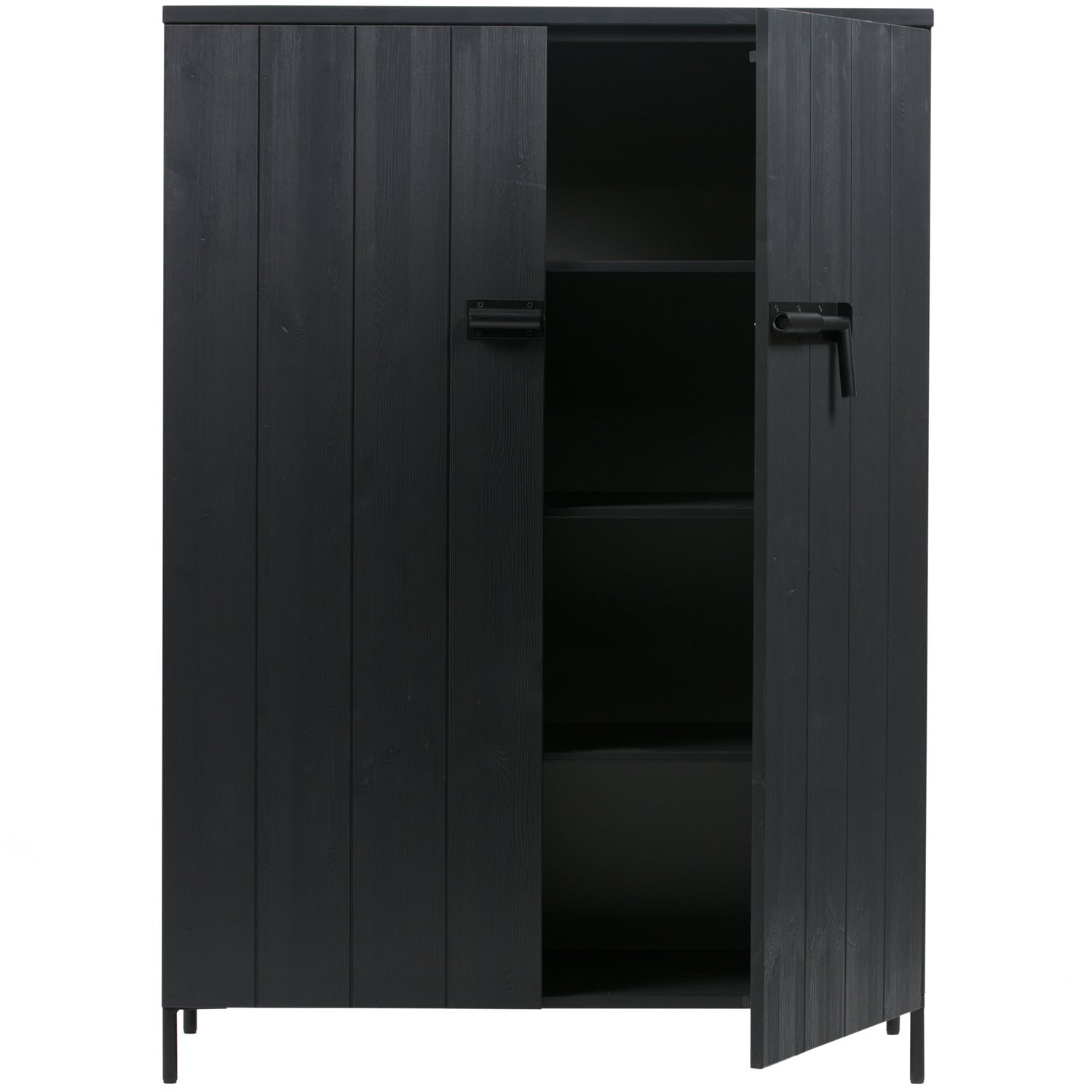BRUUT 2 DOOR CABINET PINE BLACK [fsc]
