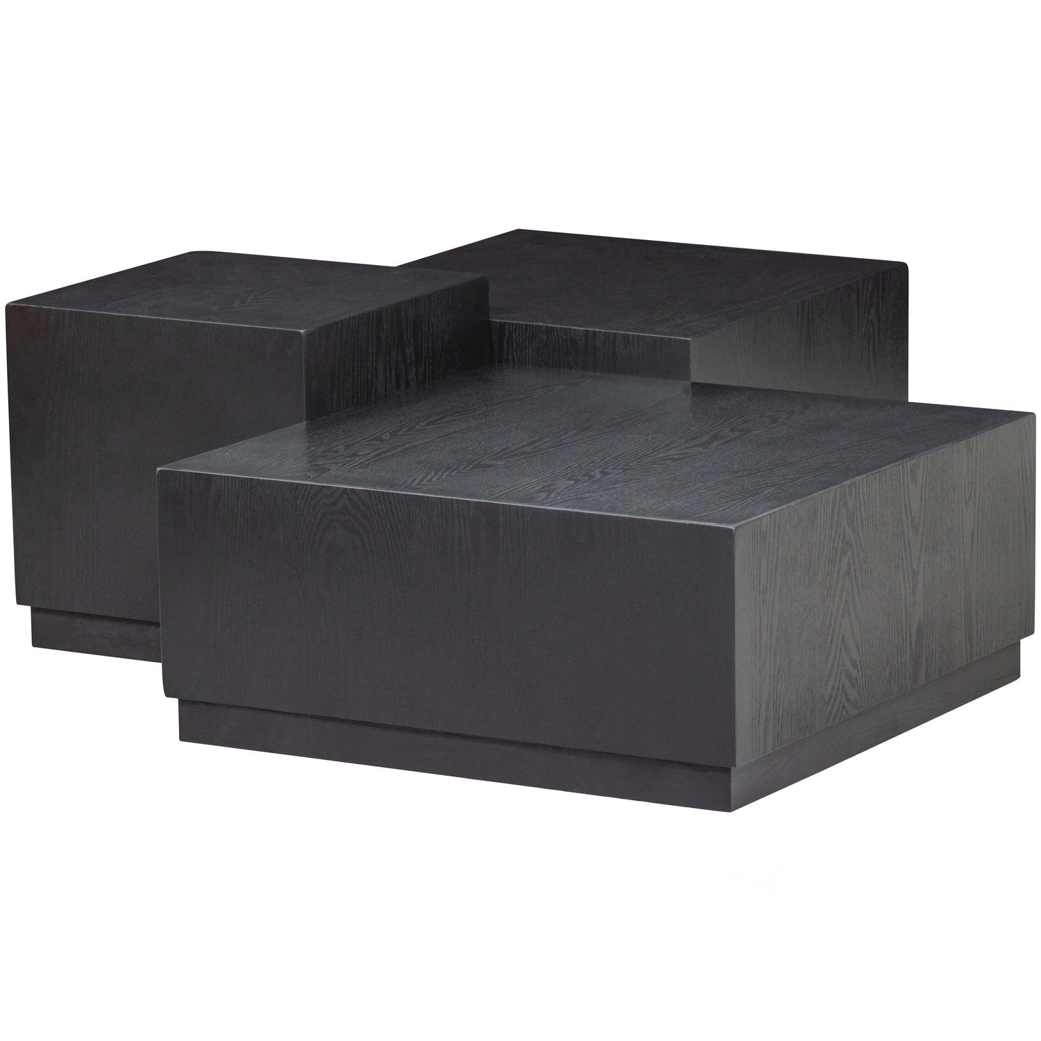 PIM SIDE TABLE WOOD BLACK - SET OF 3