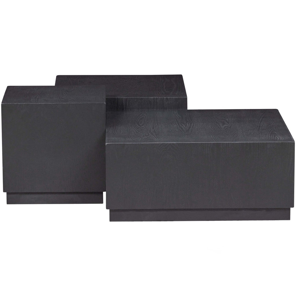 PIM SIDE TABLE WOOD BLACK - SET OF 3