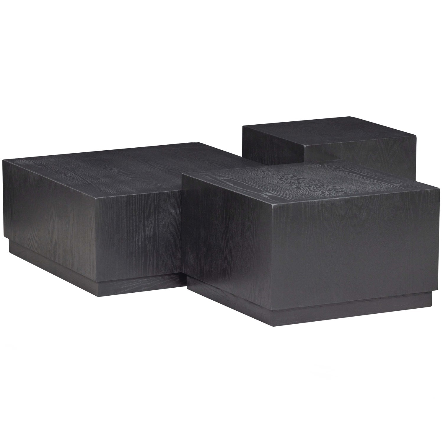 PIM SIDE TABLE WOOD BLACK - SET OF 3