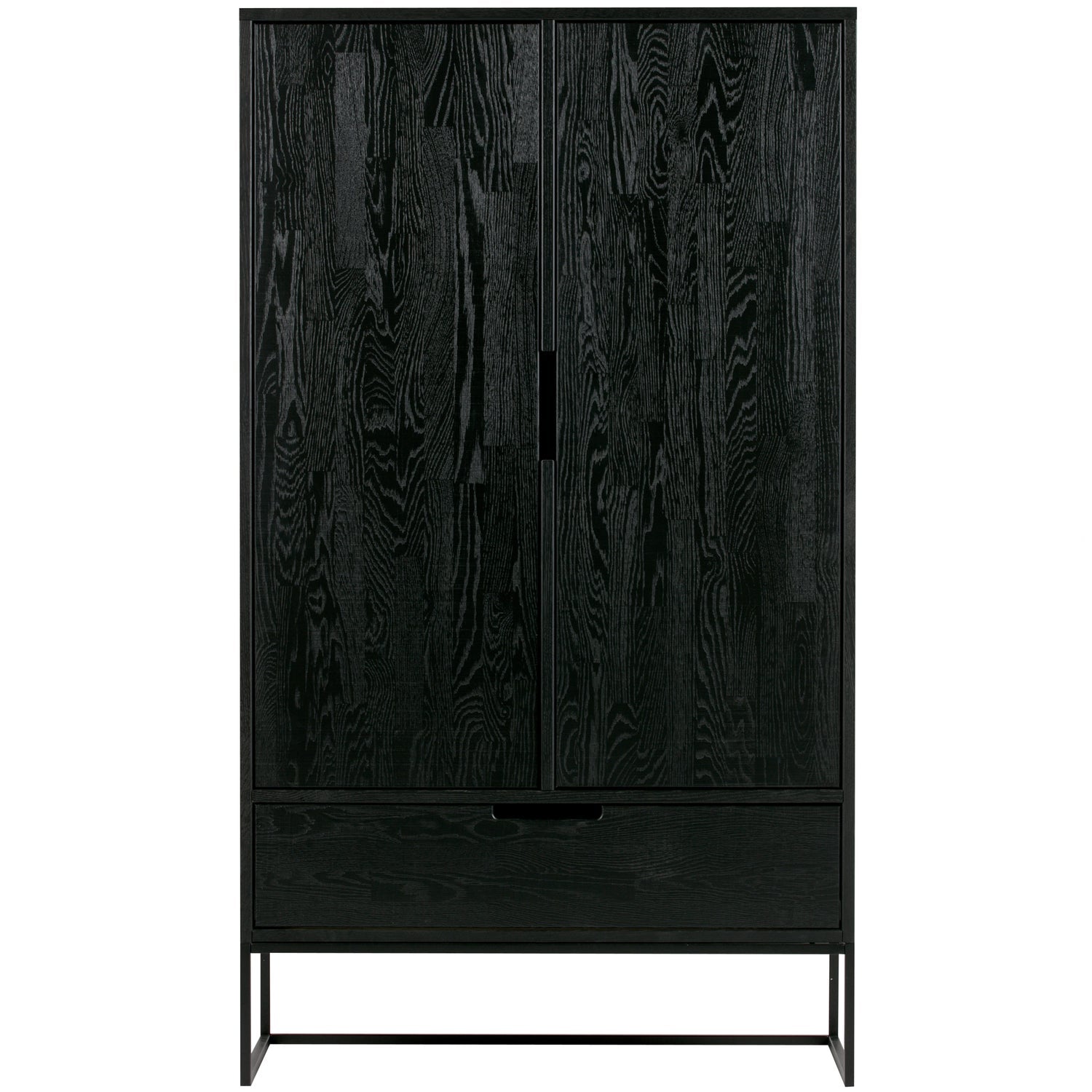 SILAS 2-DOORS CABINET ASH BRUSHED BLACKNIGHT [fsc]