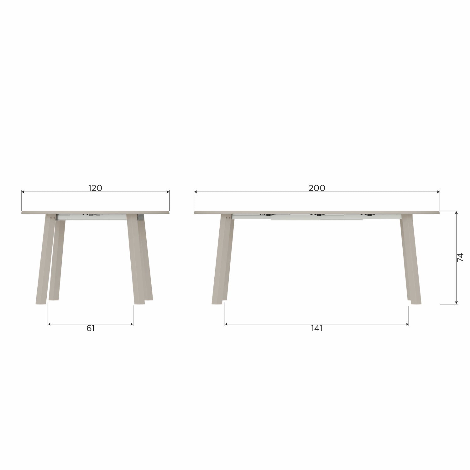 JANNE EXTENDABLE DINING TABLE OAK DAKARGRAU [fsc]