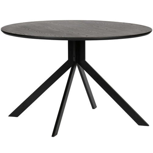 BRUNO DINING TABLE MDF BLACK O120 CM