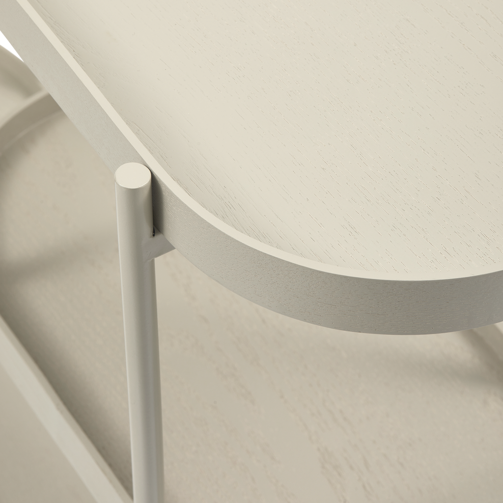 NOAN SIDE TABLE WOOD/METAL ANTIQUE BEIGE
