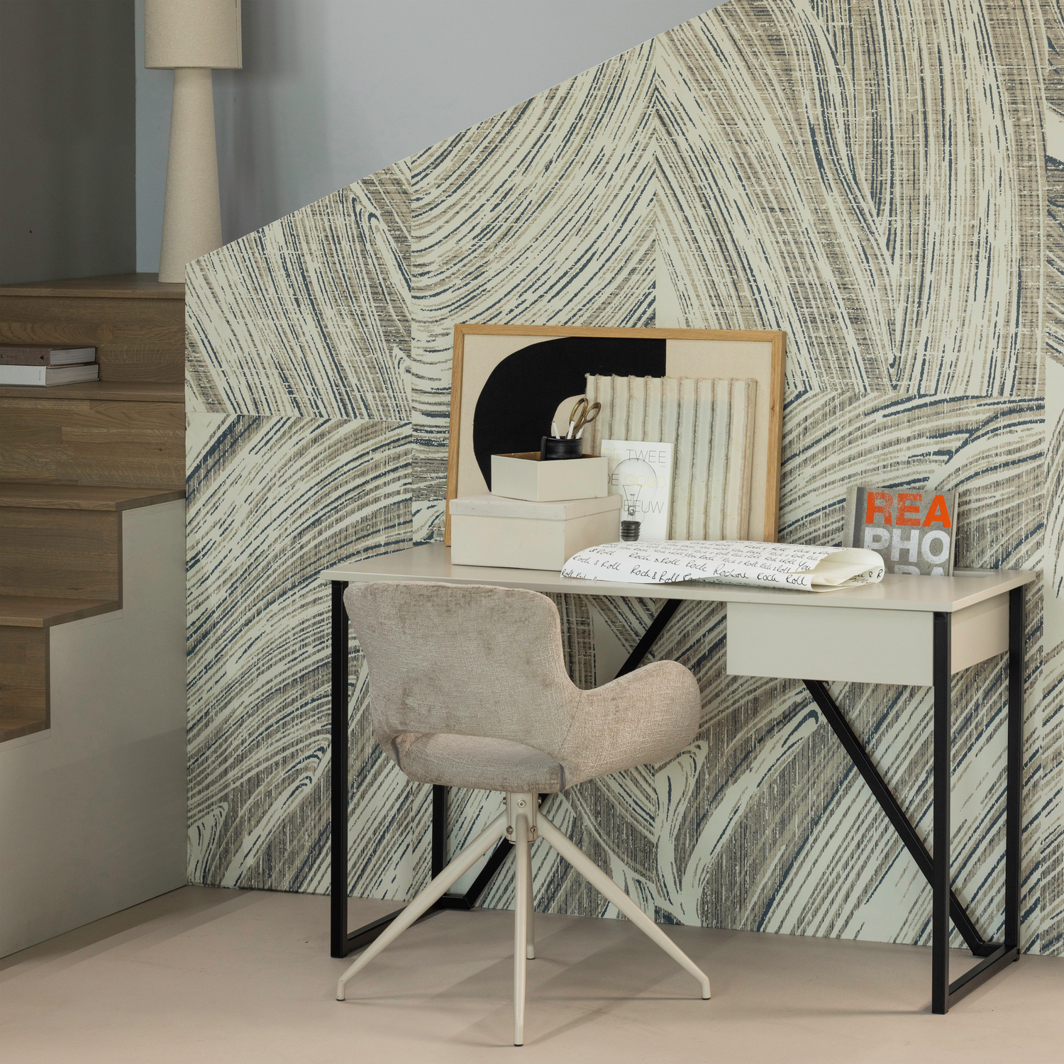 ELIVA DINING CHAIR STRUCTURE VELVET SAND - SET OF 2