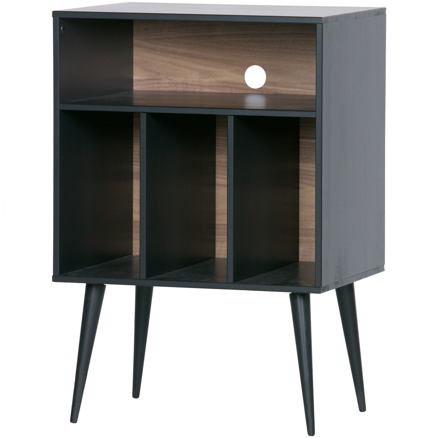 JAMES SMALL CABINET BLACK/WALNUT [fsc]
