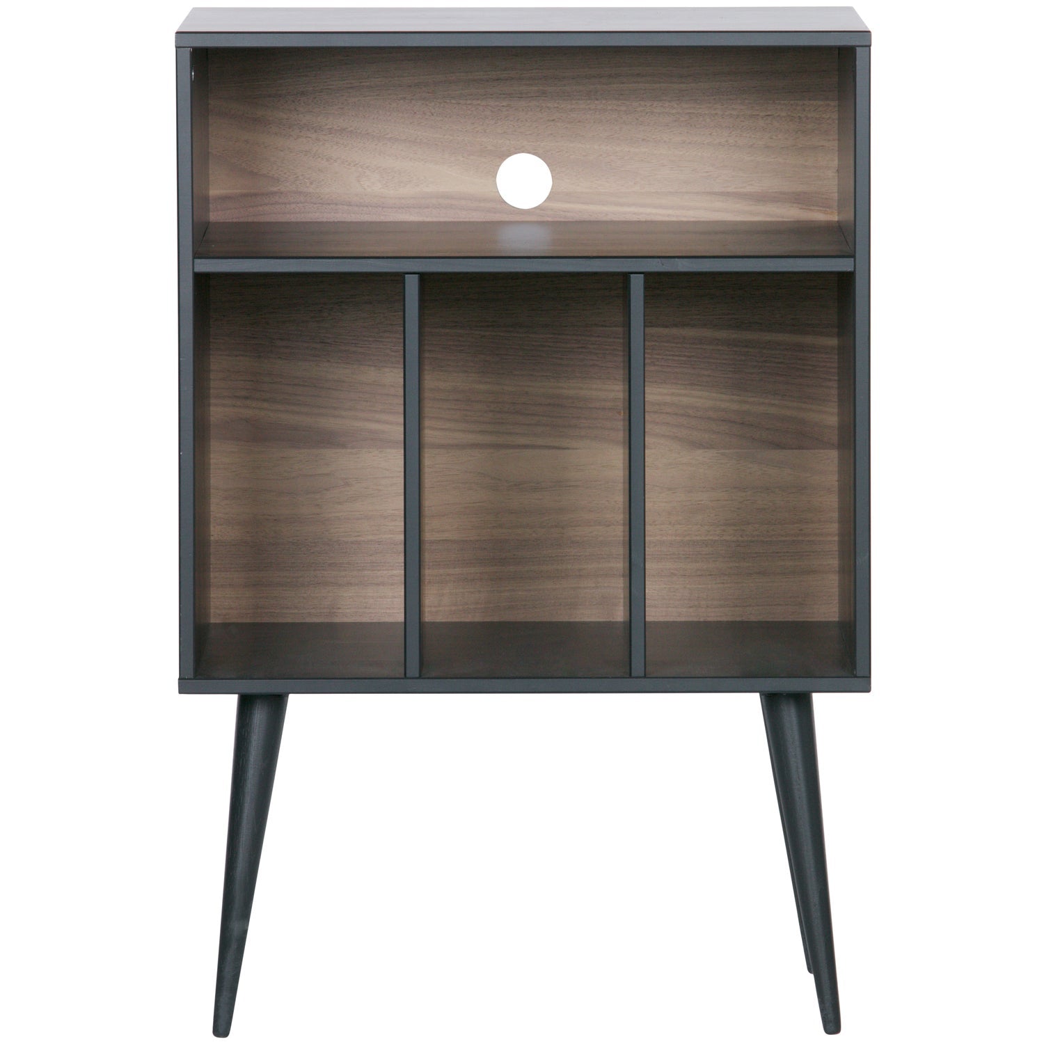 JAMES SMALL CABINET BLACK/WALNUT [fsc]