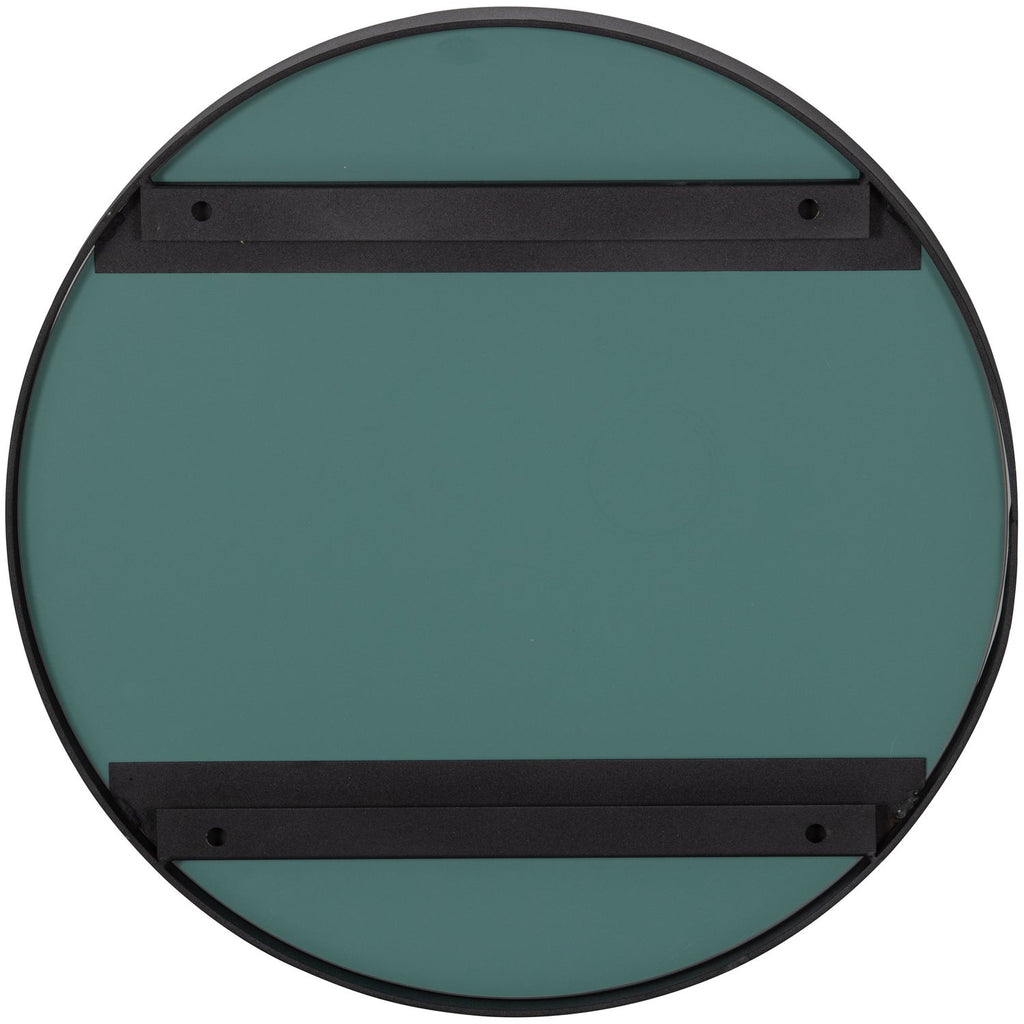 DOUTZEN ROUND MIRROR O50 CM METAL BLACK