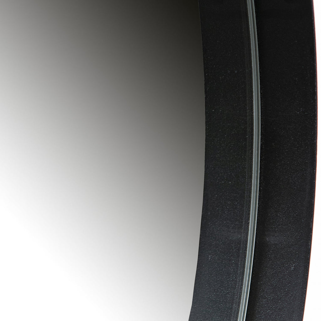 DOUTZEN ROUND MIRROR O115 CM METAL BLACK