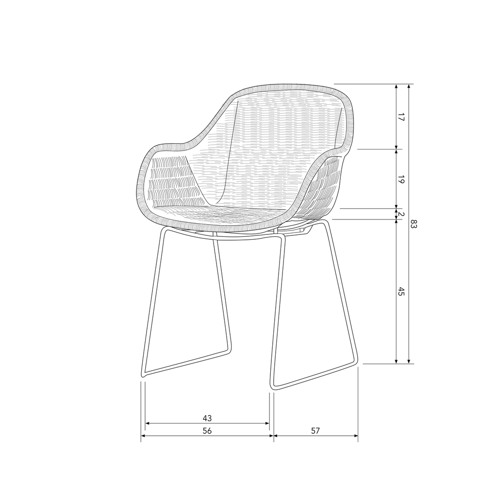 WILLOW GARDEN CHAIR NATURAL