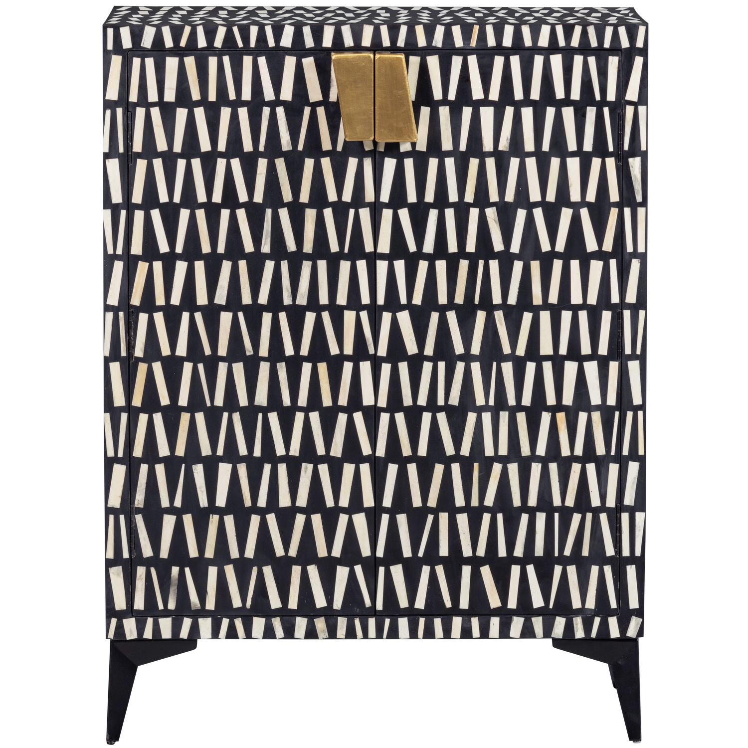 MENNE CABINET WOOD BLACK/WHITE
