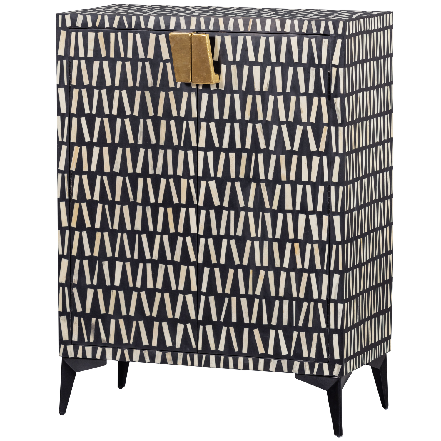 MENNE CABINET WOOD BLACK/WHITE