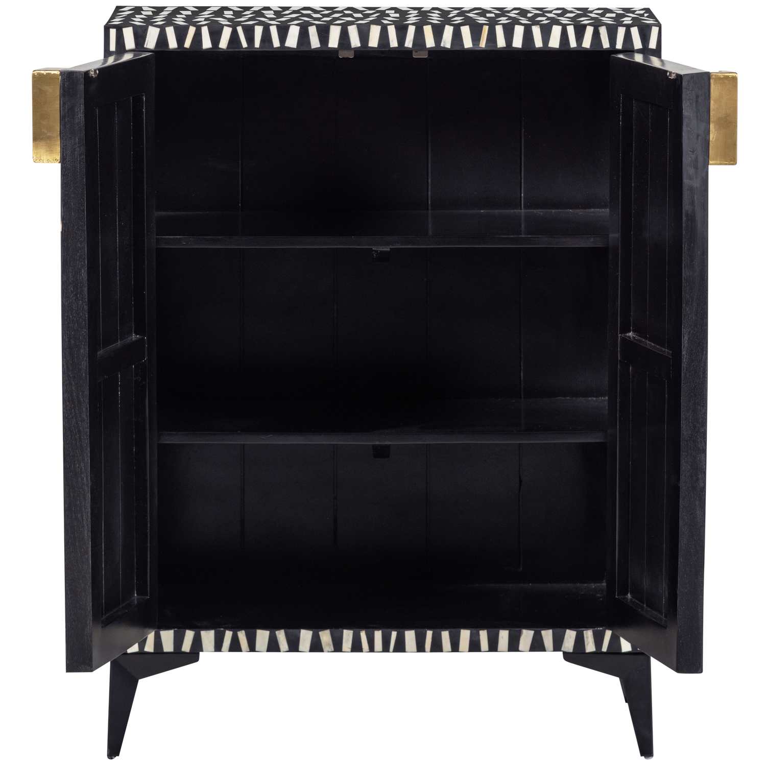 MENNE CABINET WOOD BLACK/WHITE