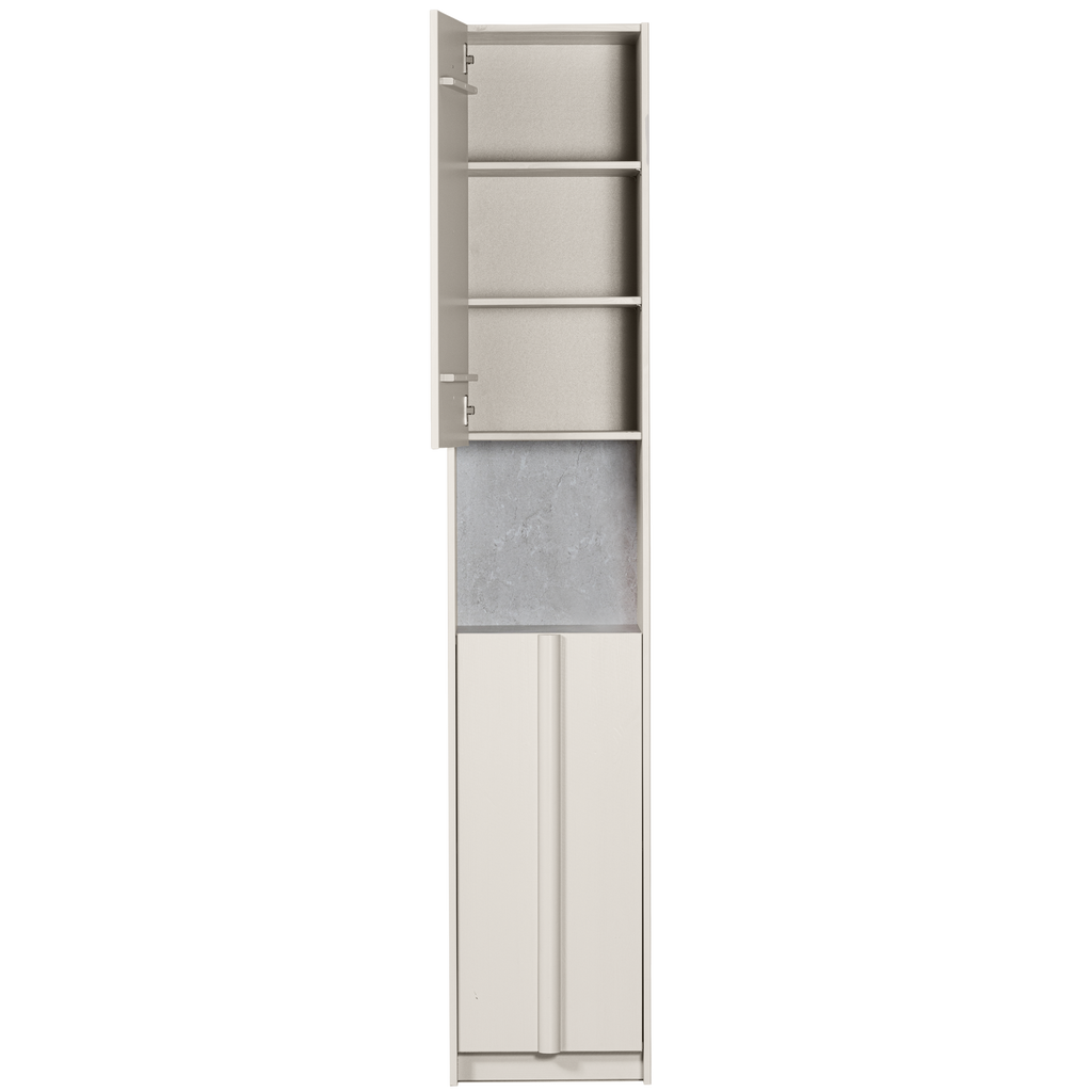 BASU SMALL CABINET 40CM PINE DUST INCL CONCRETE DECOR [fsc]